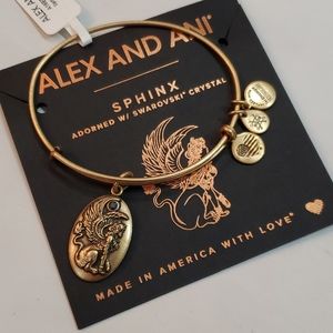 Alex and Ani Sphinx Swarovski Crystal Goldtone br